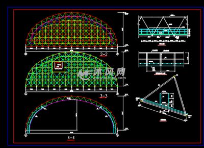 煤棚網架設計圖紙怎么畫的（煤棚網架設計圖紙怎么繪制） 結構工業鋼結構施工 第3張