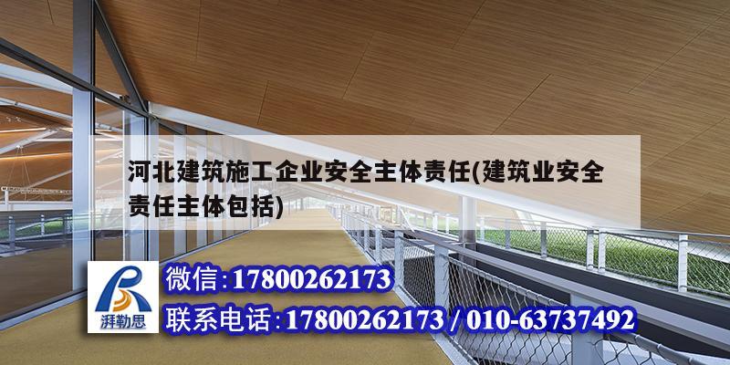 河北建筑施工企業(yè)安全主體責任(建筑業(yè)安全責任主體包括)