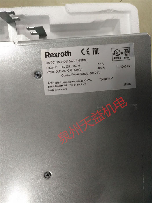 天益機電力士樂工業產品 "R900782310 VT-VSPA1-2-1X V0 0 1" "4WRKE25W6-350L-35 6EG24EK31 A1D3M 2" "HMD01.1N-W0012-